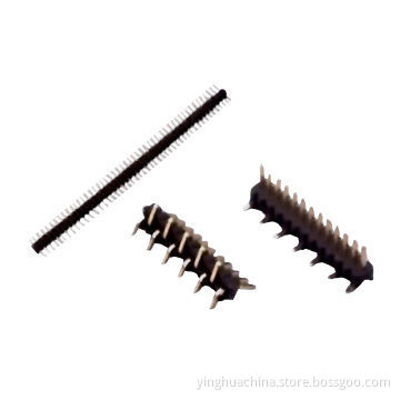 Pin header, 1.27mm straight/right angle/SMT Single Row/dual insulator, H, 1.7mm connector 1171